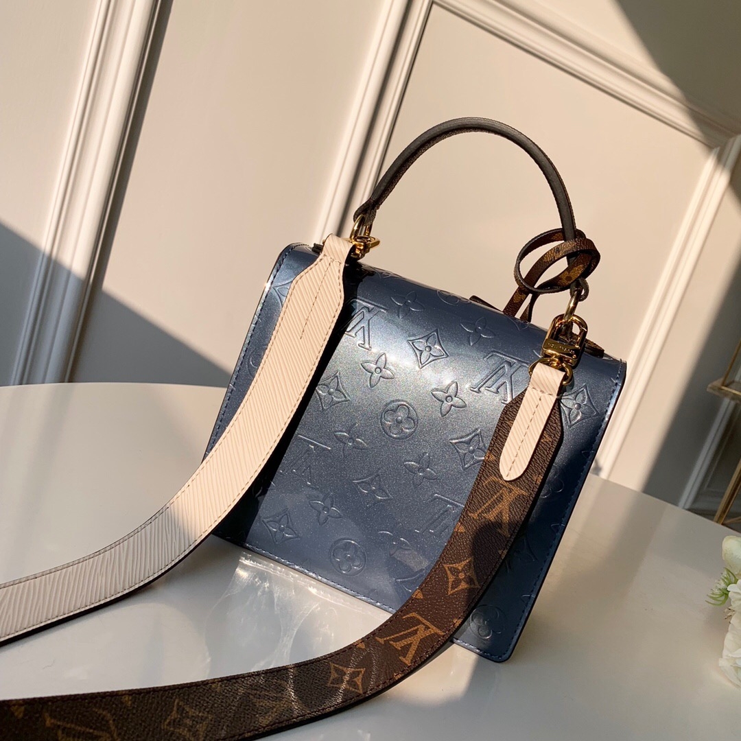 Louis Vuitton Spring Street in Monogram Vernis Leather M90373 Blue Jean 2019 (KD-9021302 )