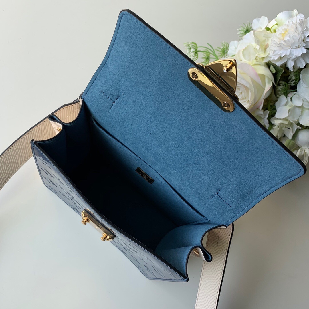 Louis Vuitton Spring Street in Monogram Vernis Leather M90373 Blue Jean 2019 (KD-9021302 )