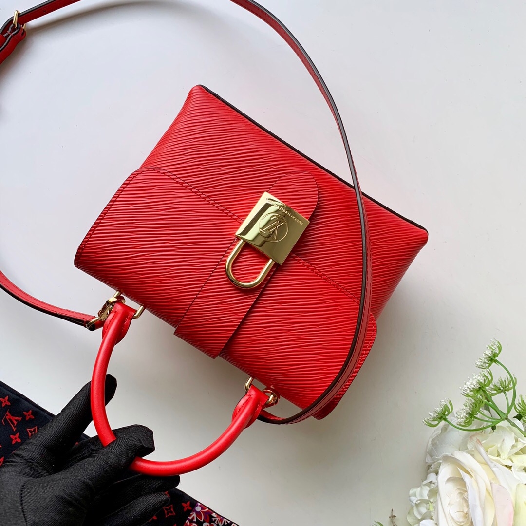 Louis Vuitton Locky BB Top Handle Bag in Epi Leather M53239 Red 2019 (KD-9021419 )