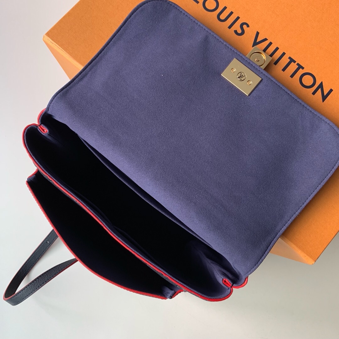 Louis Vuitton Marignan Messenger Bag in Empreinte Leather M44545 Navy Blue/Red 2019 (KD-9042617 )