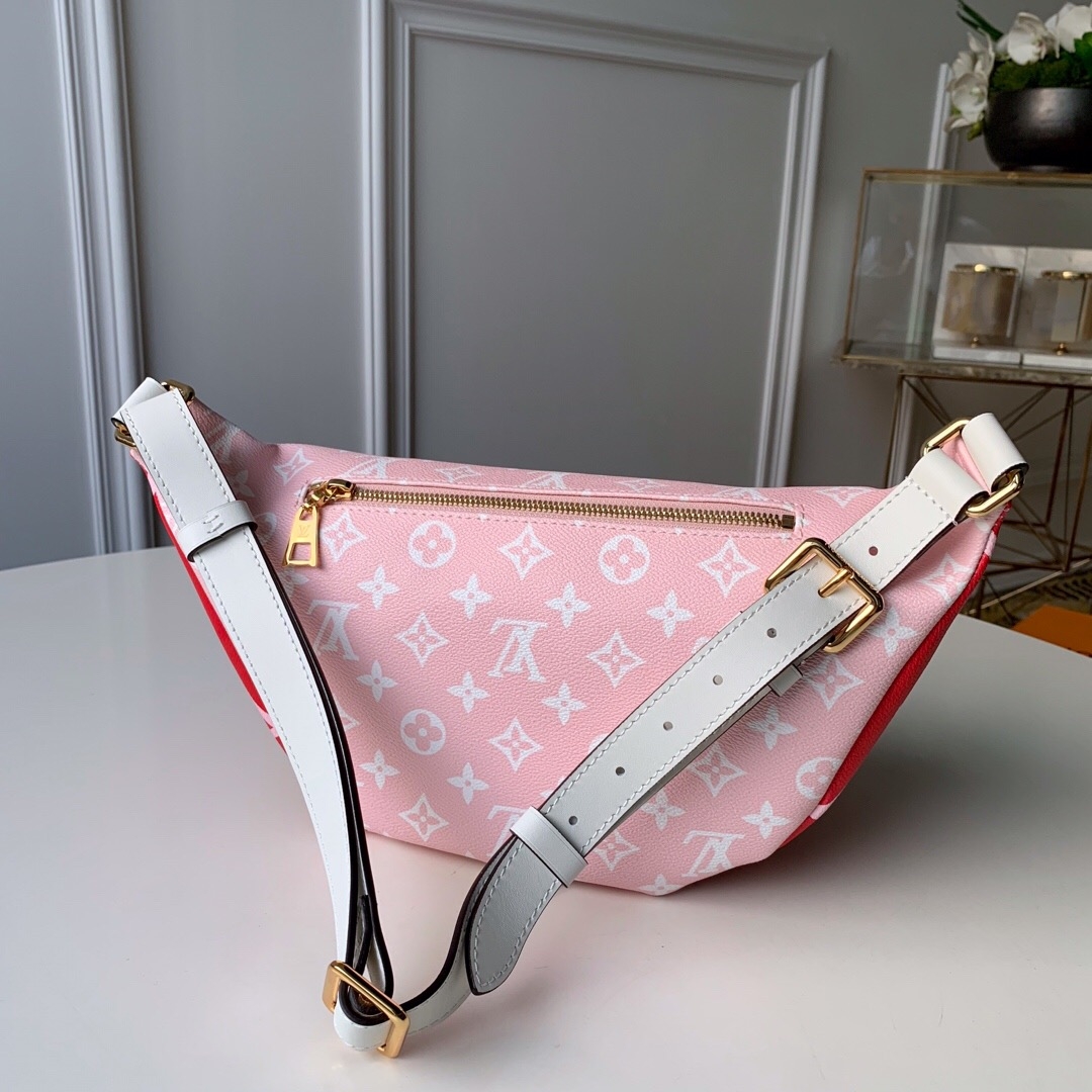 Louis Vuitton Giant Monogram Canvas Bumbag/Belt Bag M44575 Red/Pink 2019 (FANG-9043025 )