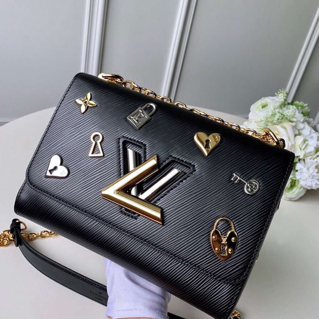 Louis Vuitton Epi Leather Love Lock Twist MM Bag M52891 Black 2019 (KK-9012119 )