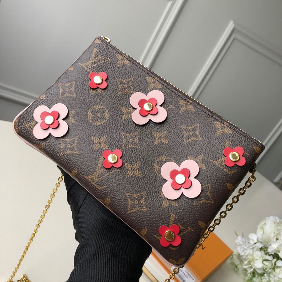 Bags, Authentic Lv Blooming Flowers Double Zip Pochette