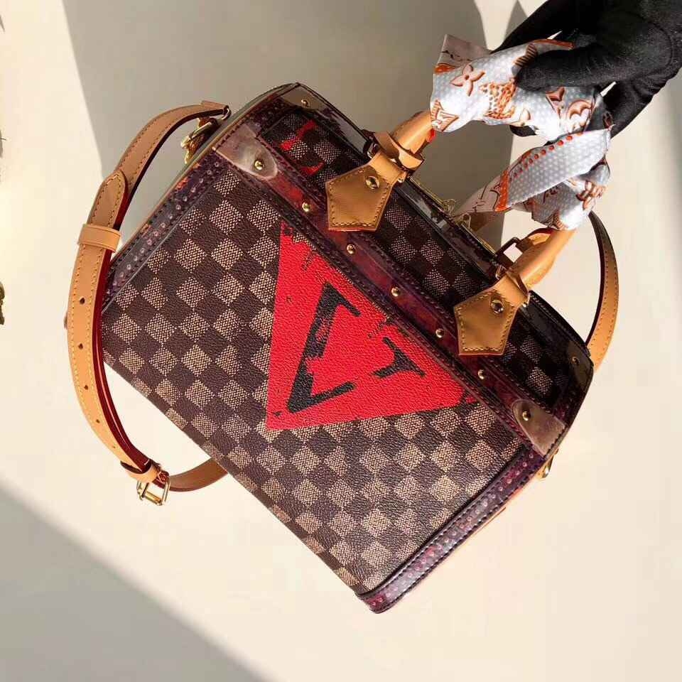 Louis Vuitton Transformed Damier Canvas Trompe loeil Speedy 25 Bag M52249 2019 (TINO-8122022 )