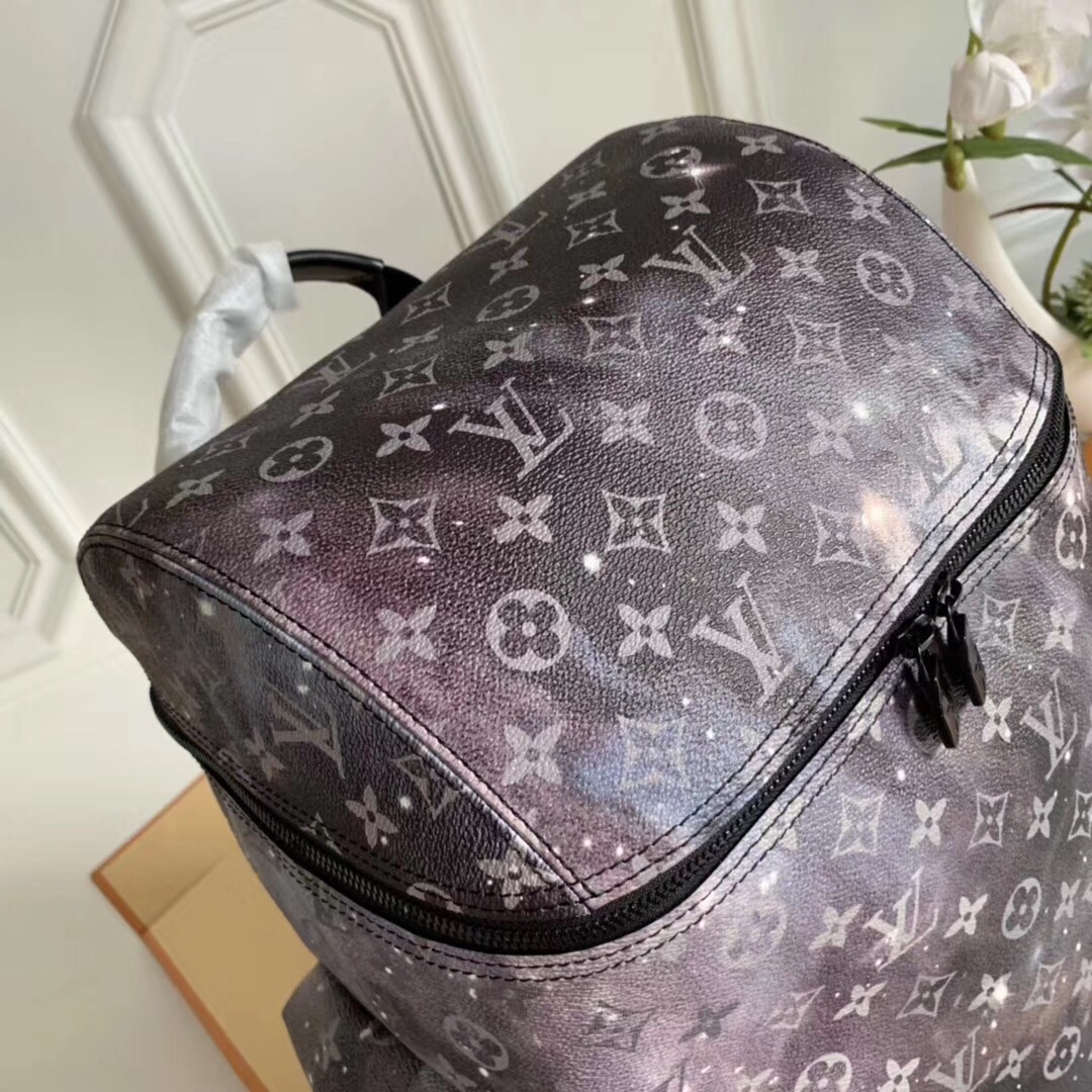 Louis Vuitton 2019 Monogram Galaxy Alpha Backpack - Black