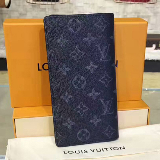 Louis Vuitton M61697 Brazza Wallet Monogram Eclipse Canvas