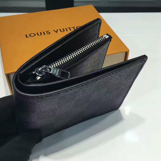 Louis Vuitton Graphite Damier Amerigo Mens Wallet
