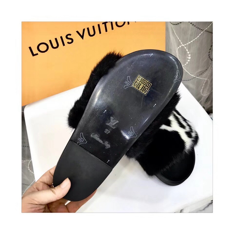 Louis Vuitton Digital Exclusive Bom Dia Flat Mule 1A4G9E Black 2018 (GD4041-8102207 )