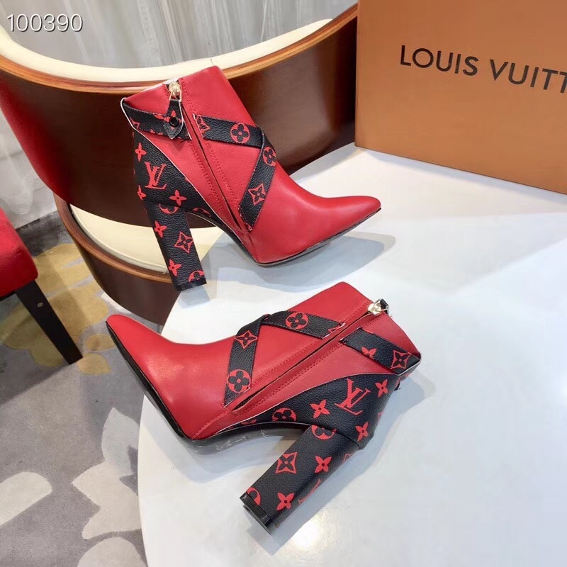 Louis Vuitton Strap Calfskin Ankle Boot Red 2018 (GD1054-8121509 )