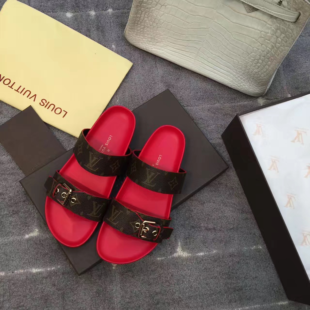 Louis Vuitton Bom Dia Sandals Unboxing 