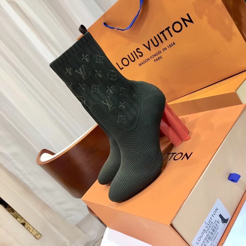 Louis Vuitton Silhouette Ankle Boot 1A3MJ0 Army Green 2018 (GD1054-8080754 )