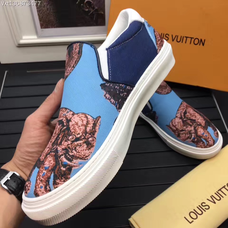 Louis Vuitton Blue Jean Shoes For Men's Size 8.1