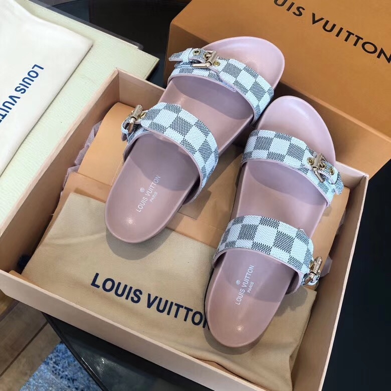 Louis Vuitton Bom Dia Damier Azur Canvas Flat Sandals 1A4WJK 2019 (CSBL-9070441 )