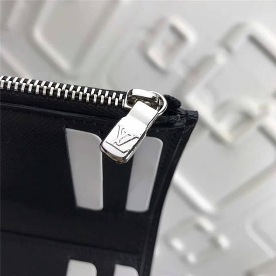 Louis Vuitton x Supreme Chain Compact Wallet M67711 Epi Leather Black